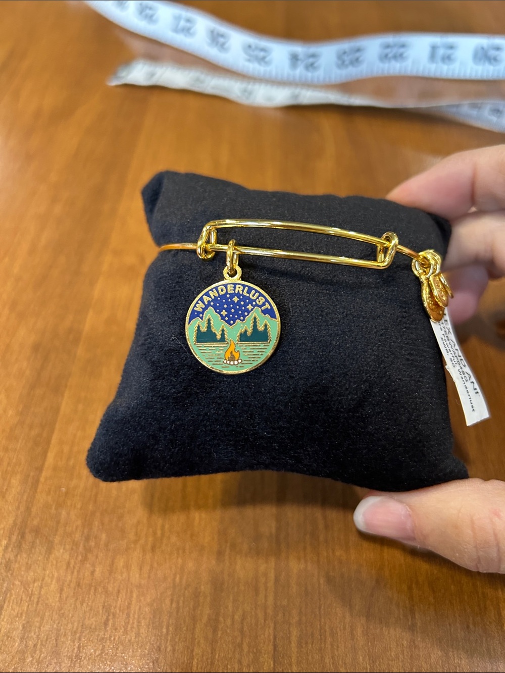 Alex and Ani Gold Wanderlust Charm Bangle Bracelet - Picture 2 of 5